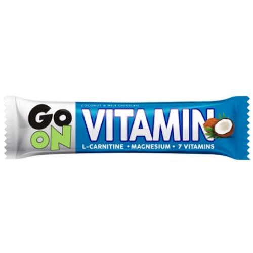 Go On Vitamin Bar Coconut & Milk Chocolate Μπάρα Καρύδας με Επικάλυψη Σοκολάτας Γάλακτος 50g